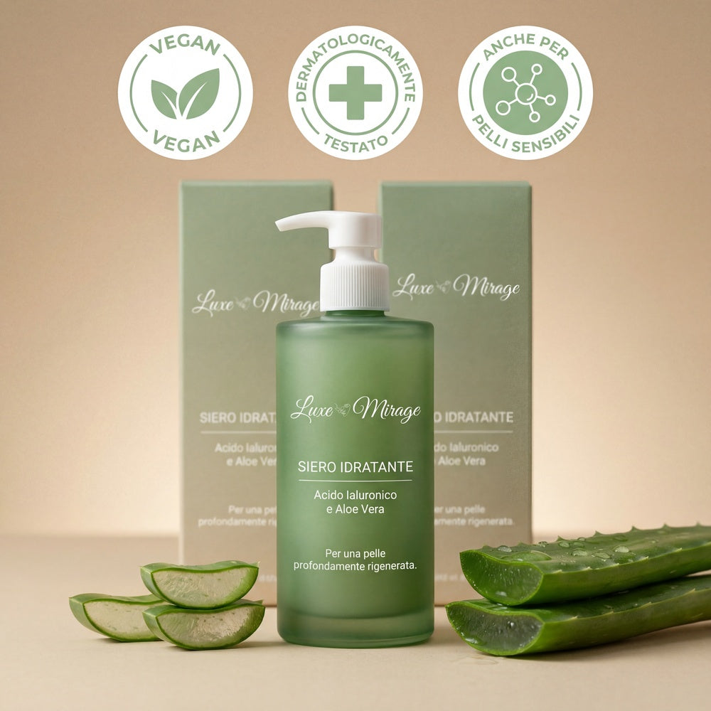 Siero Idratante con Acido Ialuronico e Aloe Vera